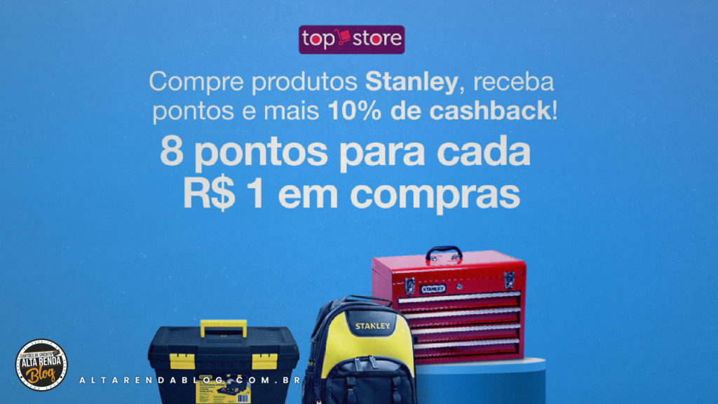 Só hoje Ganhe 8 pontos TudoAzul por 1 real gasto na Top Store 10 de