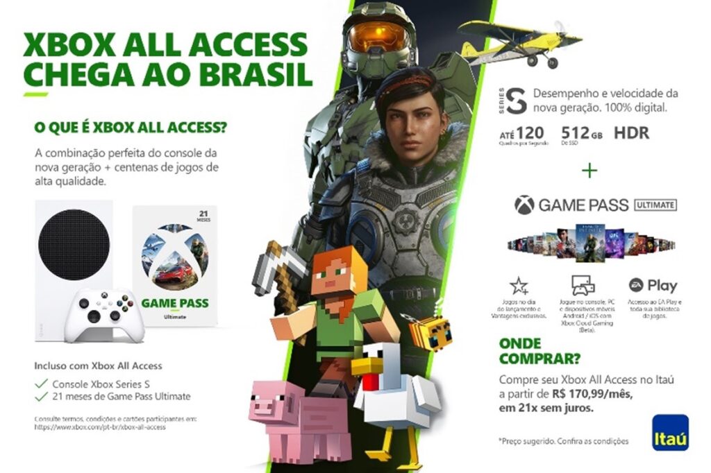 Xbox e Itaú Unibanco lançam o programa All Access no Brasil - Drops de Jogos