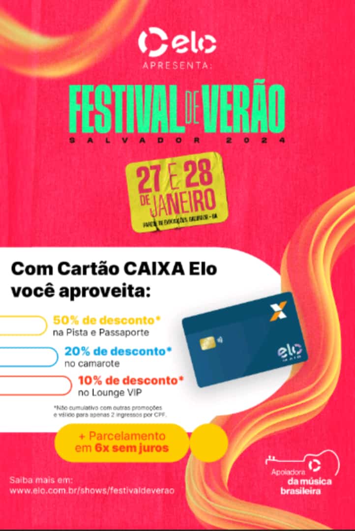 Elo apresenta Festival de Verão 2024! Ingressos com até 50 de desconto