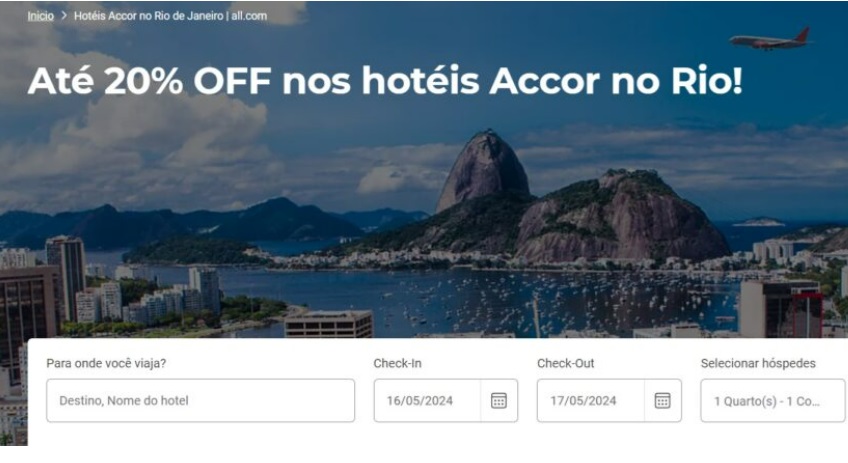 Reserve os hotéis com até 20% OFF nos hotéis Accor no Rio!