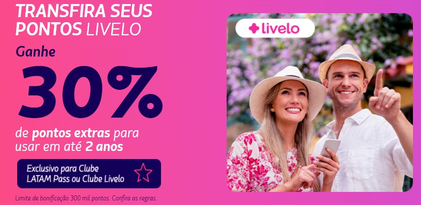 Oportunidade Livelo e Latam Pass até 30% de bônus! Milheiro saindo por R$22,85 no carrinho