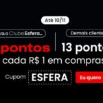 15 pontos a cada R$ 1 em compra na INSIDER usando cupom para clientes Esfera