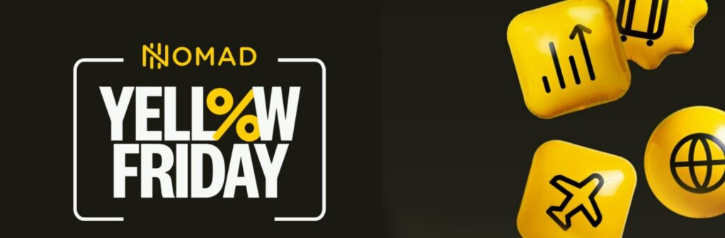 Últimas Horas da Yellow Friday da Nomad! Até R$ 0,25 de desconto a cada dólar +…