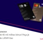 Prorrogado até 31/08! Contrate o cartão Latam Mastercard Black e ganhe até 40.000 mil milhas Latam Pass