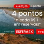 Esfera e Hoteis.com! 4 pontos a cada R$ 1 em reservas