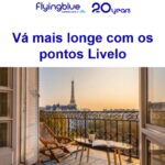 Só até 31/10! Ganhe 20% de bônus no Flying Blue com a Livelo