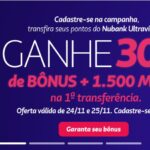 Só pelo APP! Transfira os pontos NUbank Ultra Violeta para Latam Pass e ganhe 30% de bÕnus + 1.500 pontos na 1ª transferência