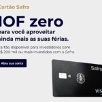 Cartão Safra Visa Infinite agora com IOF ZERO!