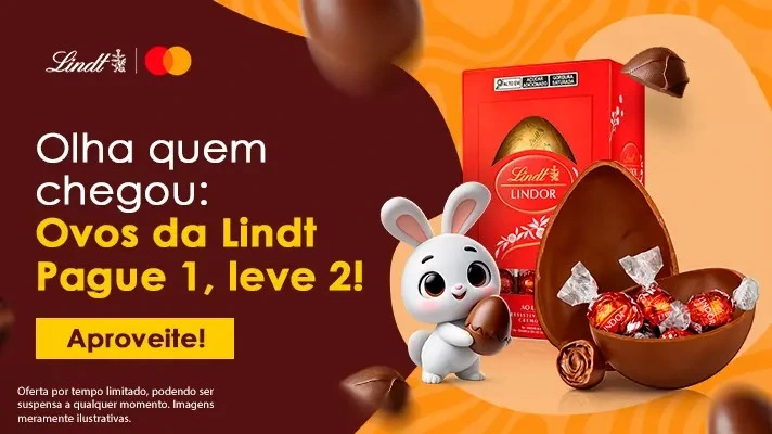 Até 23/03! Compre um produto Lindt e ganhe outro nesta&hellip;