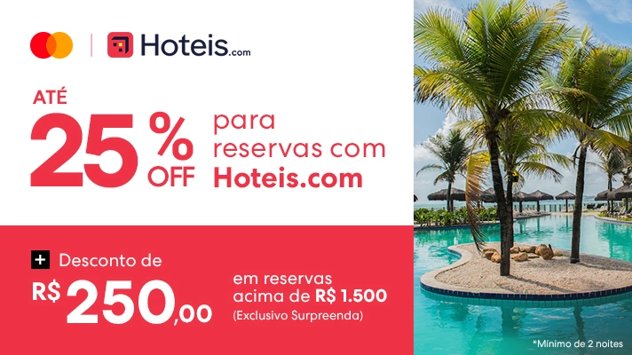 Hoteis.com – Até 25% OFF + R$250 OFF em reservas&hellip;