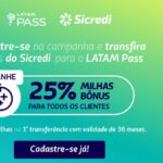 Transfira seus pontos do Sicredi e ganhe 25% milhas de bônus Latam Pass