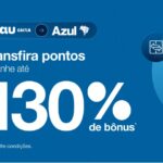 Transfira os pontos UAU CAIXA para Azul com até 130% de bônus