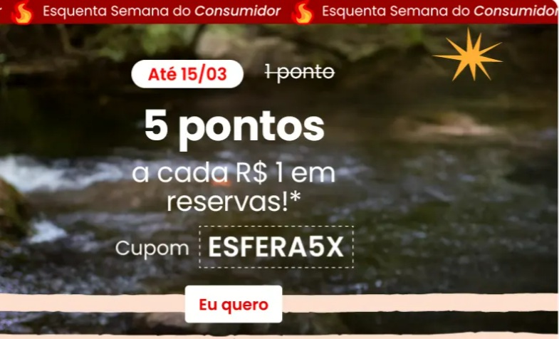 Faça sua reserva com Esfera e Hoteis.com, ganhe 5 pontos&hellip;