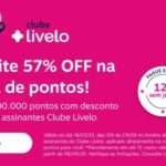 Compre milhas Livelo com 57% de bônus, milheiro saindo por R$ 30,10 em até 12x sem juros