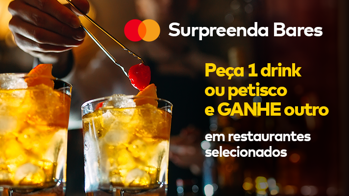 Surpreenda Bares! Peça 1 drink ou petisco e GANHE outro&hellip;