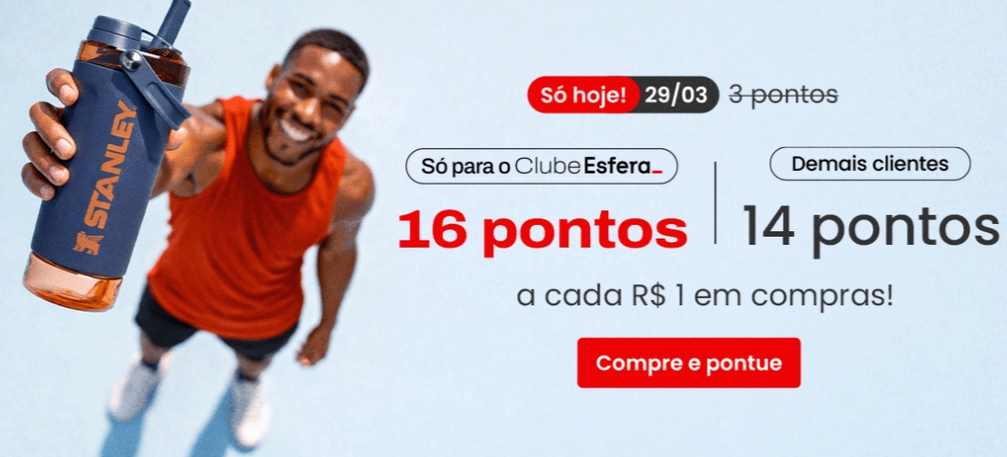 Só Hoje 29/01! 16 pontos a cada R$ 1 em&hellip;
