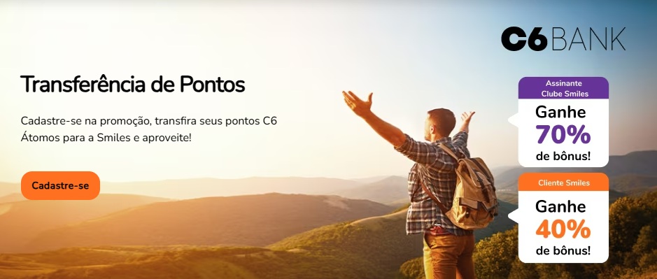 Transfira os pontos C6Bank para Smiles com até 70% de&hellip;