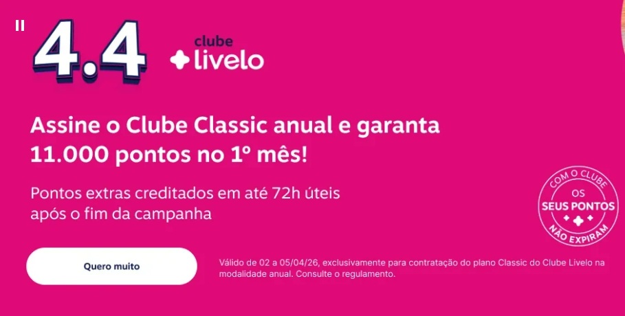 Assine o Plano Classic anual e ganhe 11 .000 mil&hellip;