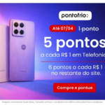 5 pontos a cada R$ 1  em telefonia e pontos a cada R$ 1 no restante do site Esfera e parceiro