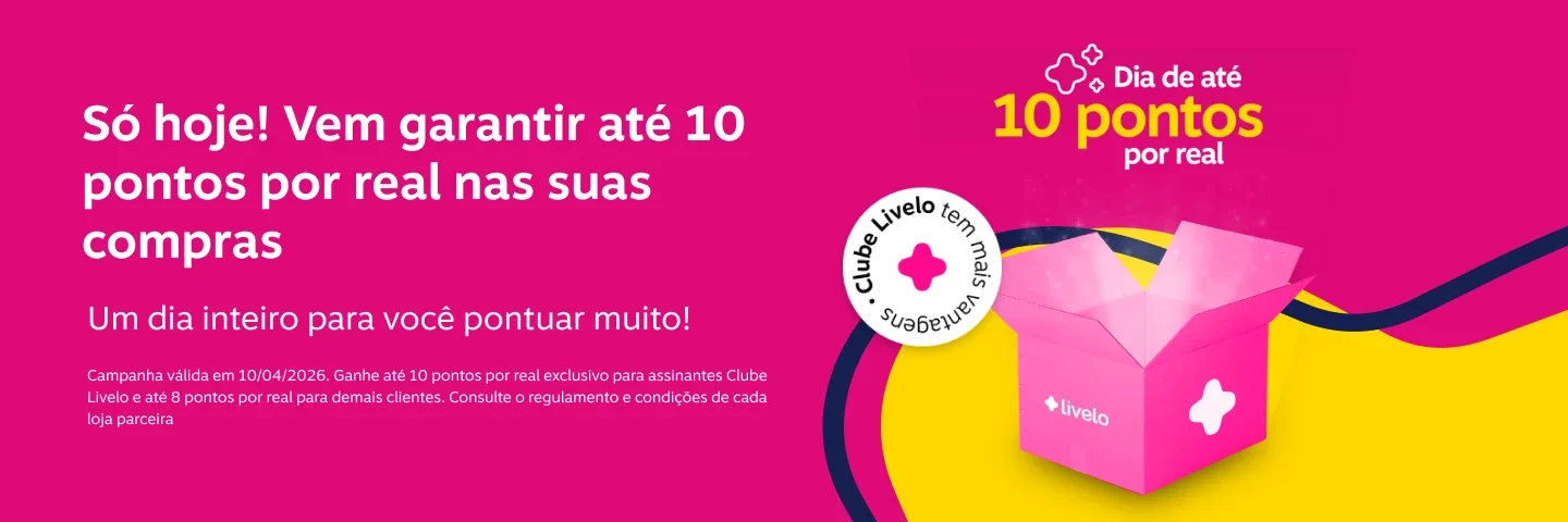 Só hoje 10/04! 10 pontos a cada real na suas&hellip;