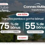 Transfira os pontos Esfera para ConnectMiles  (CopaAirlines) com até 75% de bônus