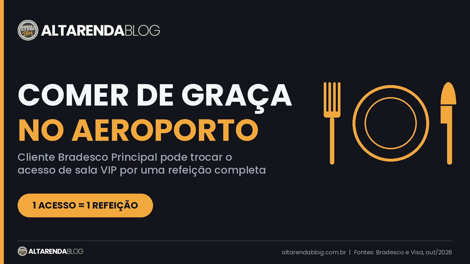 Comer de graça no aeroporto com o Bradesco Principal